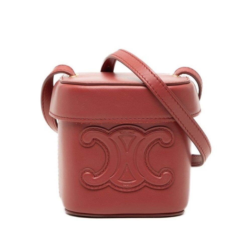 Celine Cuir Triomphe Small Box Shoulder Bag Mini Pochette Pink